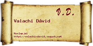 Valachi Dávid névjegykártya